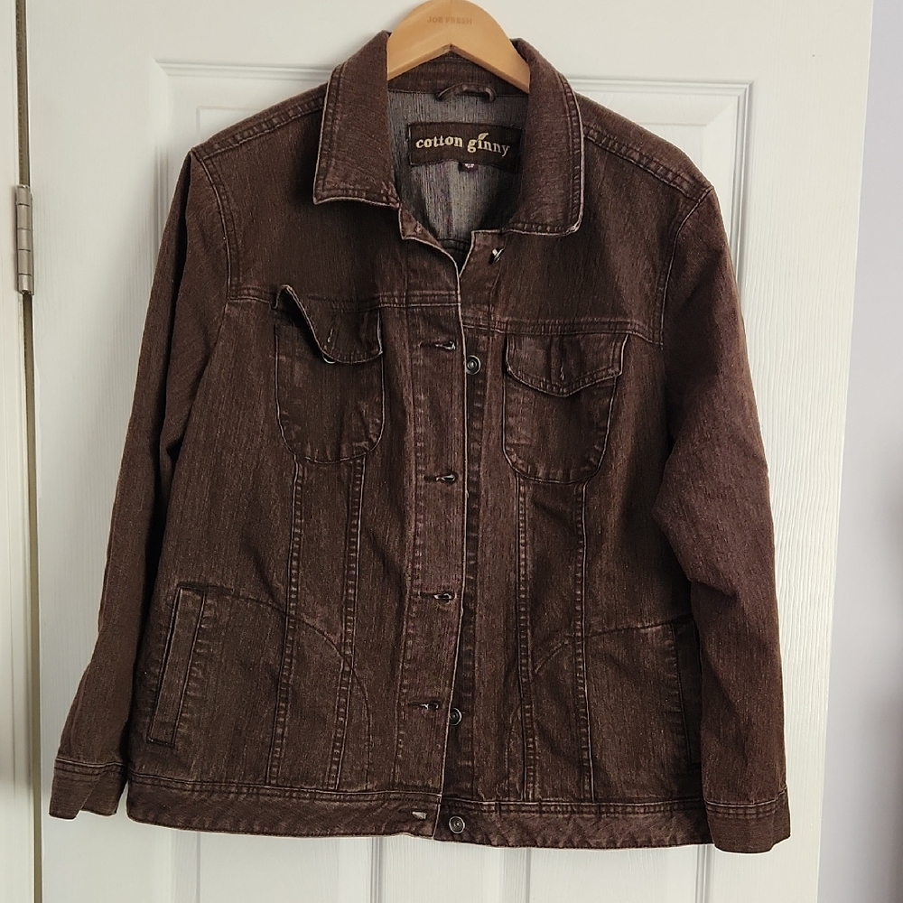 Vintage Women's Brown Jean Jacket